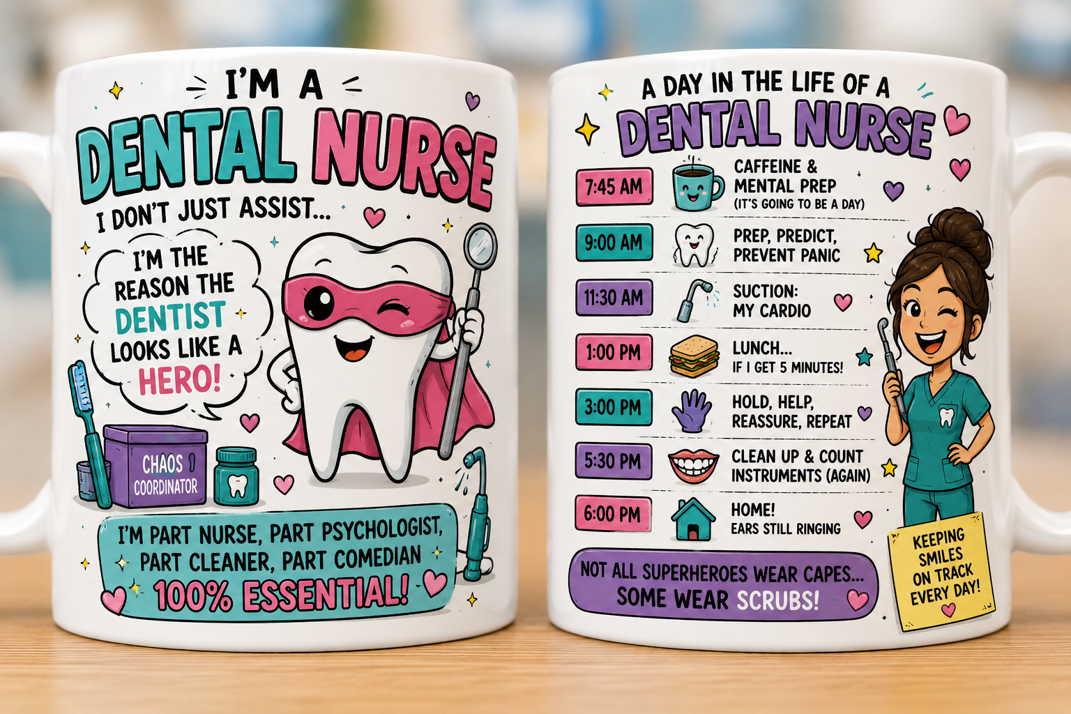 Personalised mug for Dental Nurse