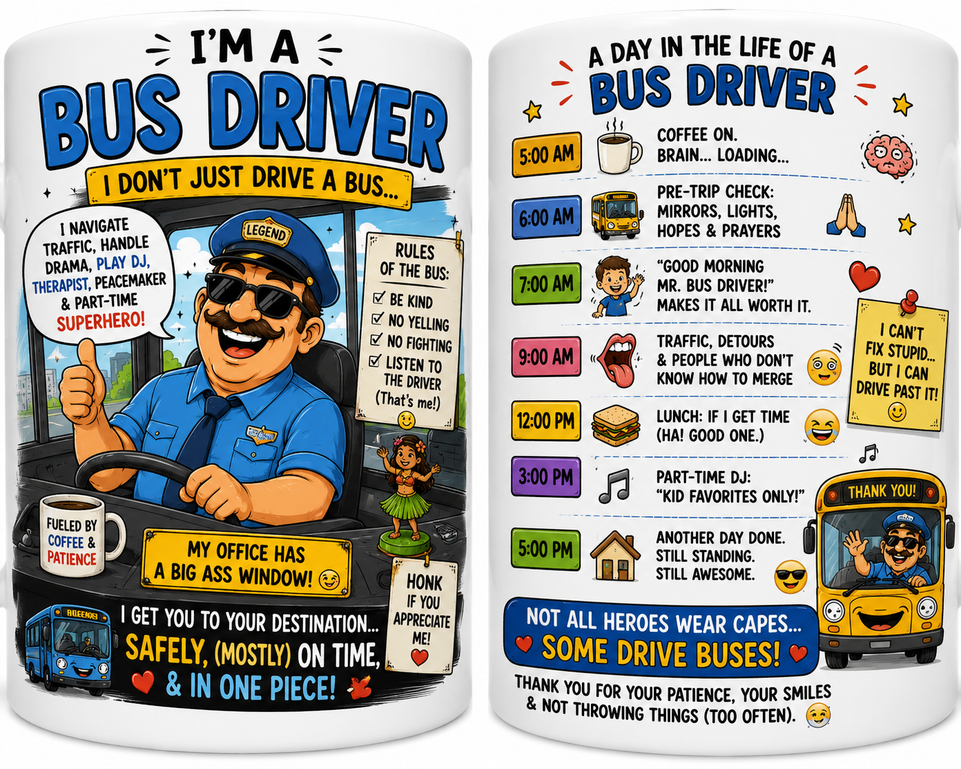 Personalised mug for Bus drivers