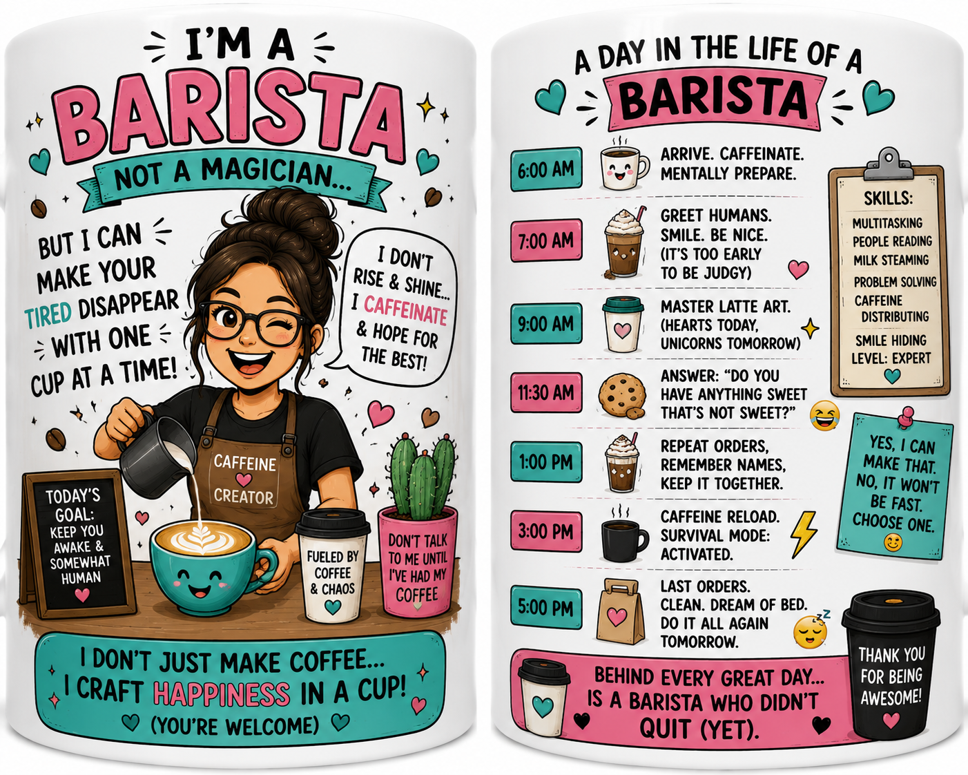 Personalised mug for Barista