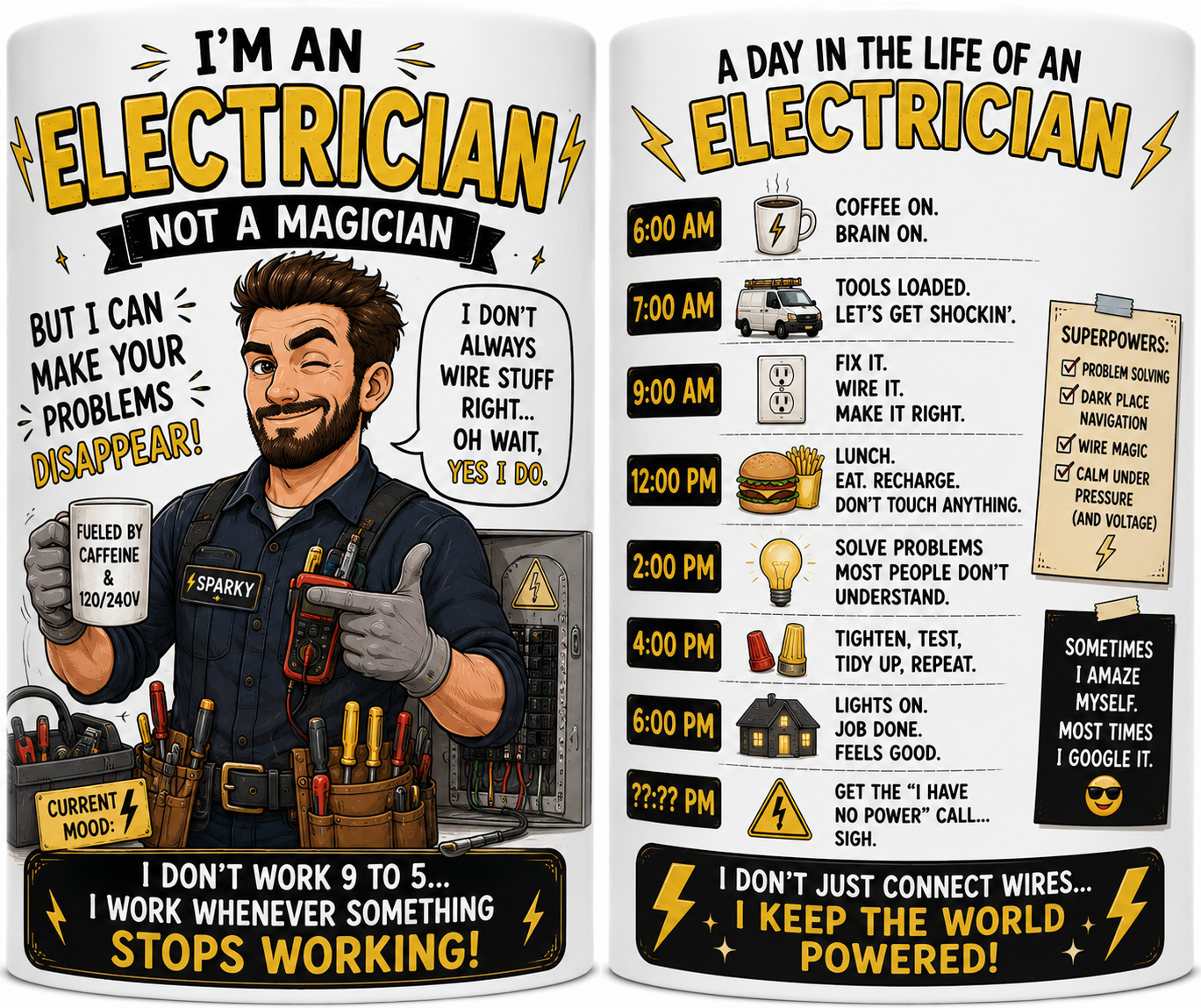 Personalised mug for Electrician