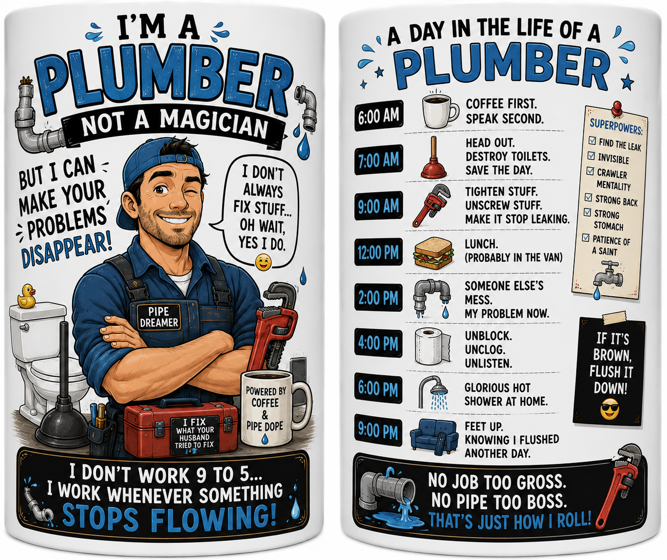 Personalised mug for Plumber