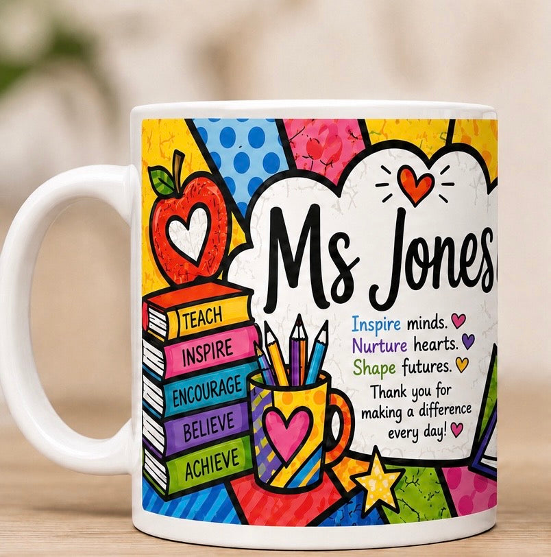 Personalised mug for teachers