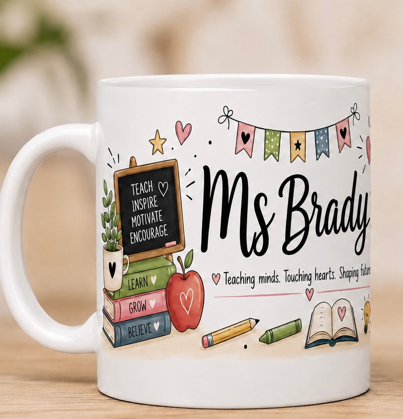 Personalised mug for teachers